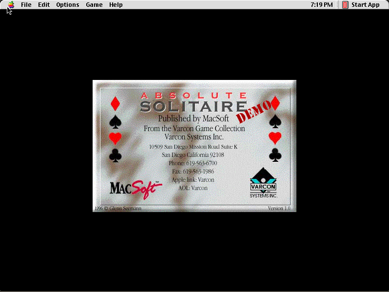 Absolute Solitaire running in a browser tab
