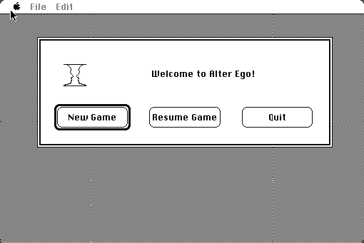 Alter Ego running in a browser tab