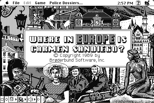 Where in Europe Is Carmen Sandiego? running in a browser tab