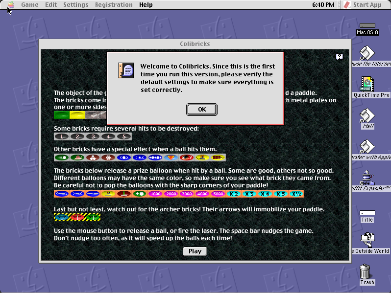 Colibricks running in a browser tab
