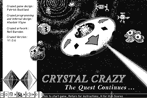 Crystal Crazy running in a browser tab