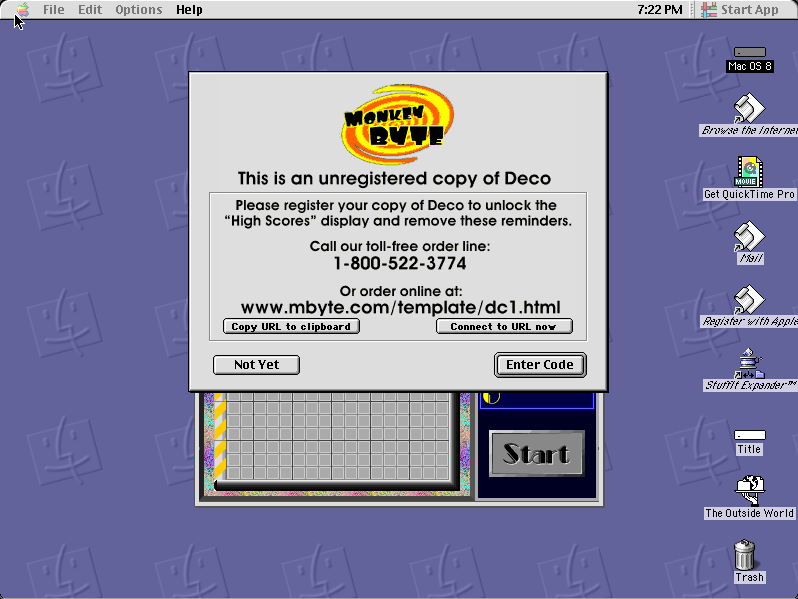 Deco running in a browser tab