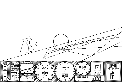 Harrier Strike Mission running in a browser tab
