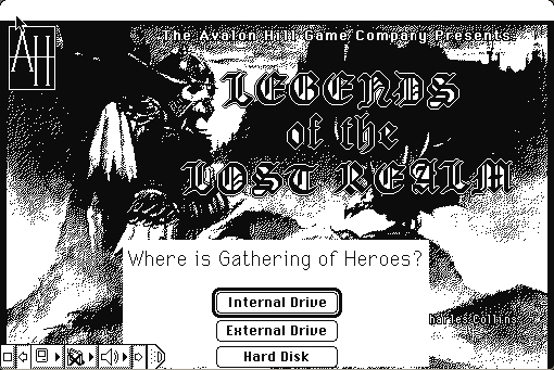 Legends of the Lost Realm I: The Gathering of Heroes running in a browser tab