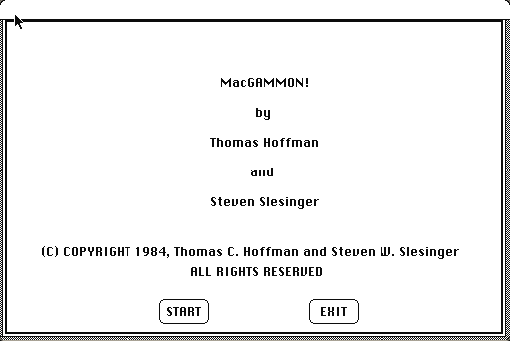 MacGammon! running in a browser tab