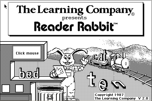 Reader Rabbit running in a browser tab