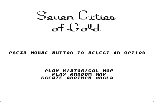 Seven Cities of Gold running in a browser tab