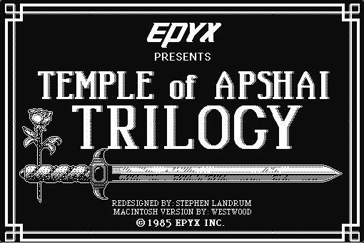 Temple of Apshai Trilogy running in a browser tab
