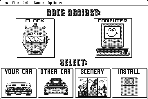 The Duel: Test Drive II running in a browser tab