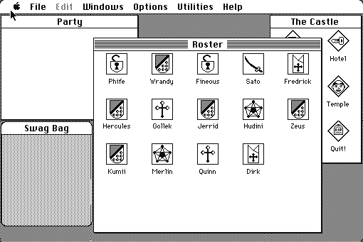 Wizardry II: The Knight of Diamonds running in a browser tab